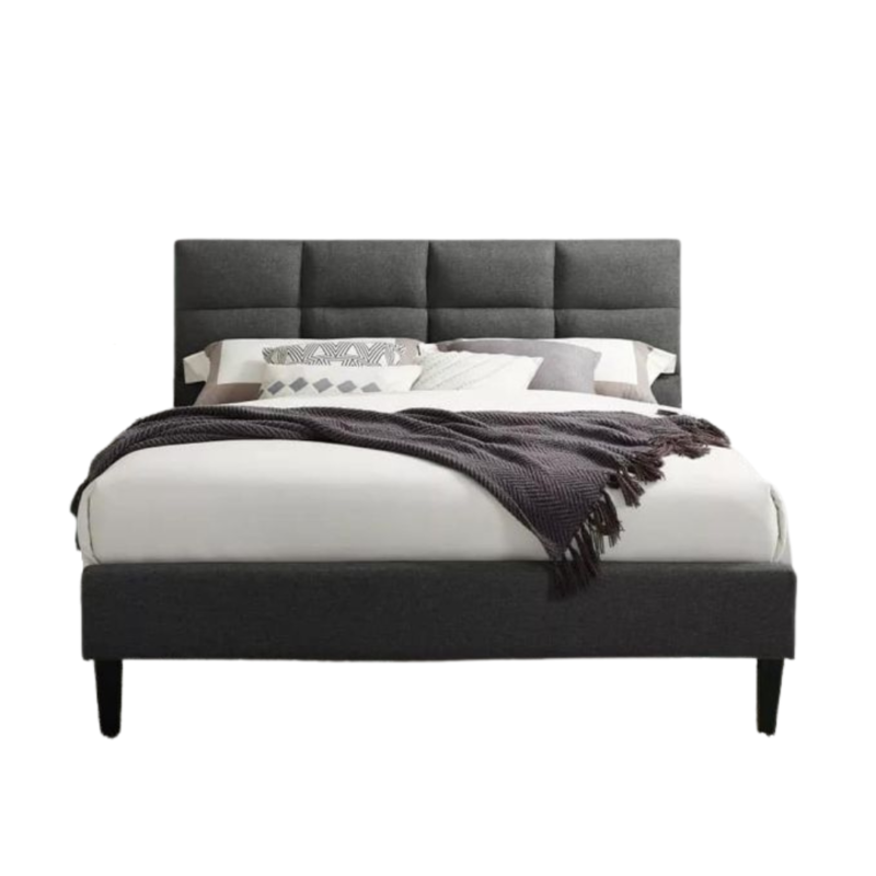 Zoey Queen Size Bed Frame, showcasing its modern design and sturdy construction, perfect for a comfortable and stylish bedroom.
