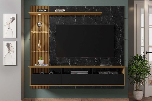 Trendo Floating Tv Wall Panel with LED - Empty Space