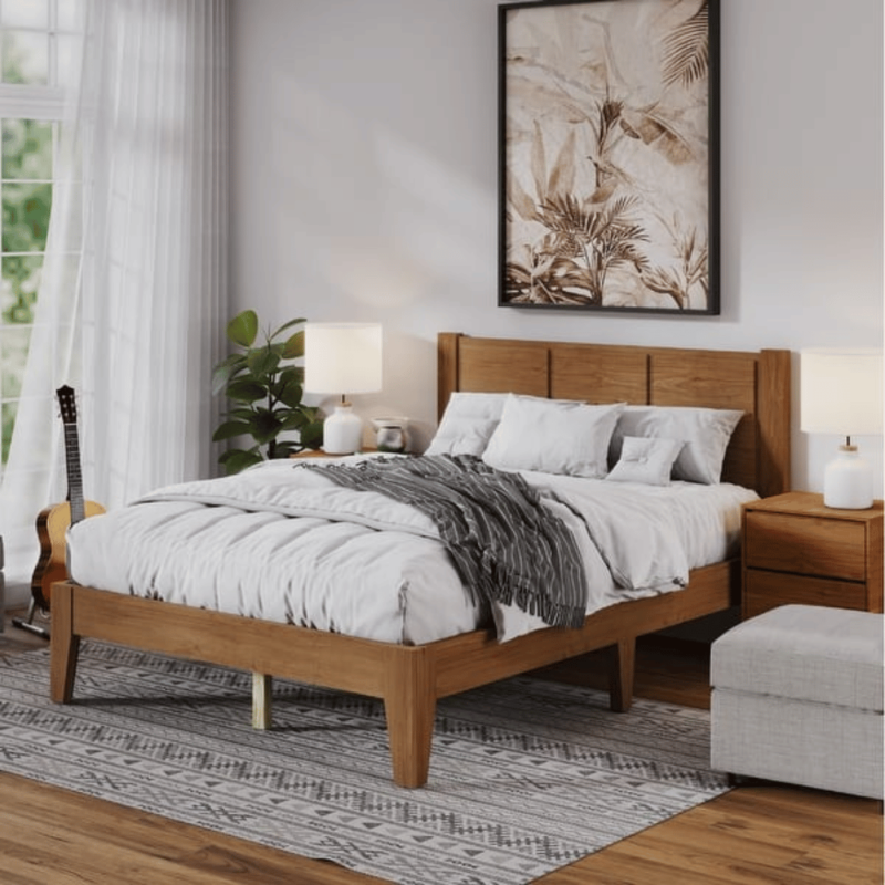 Ashtle Queen Size Bed Frame - Modern and Sturdy Bed Design