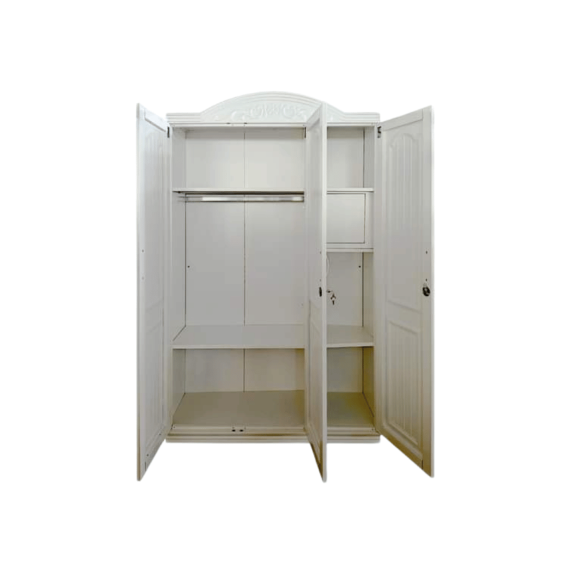 Classic 3 Door Metal Wardrobe - Stylish and Durable Storage Solution