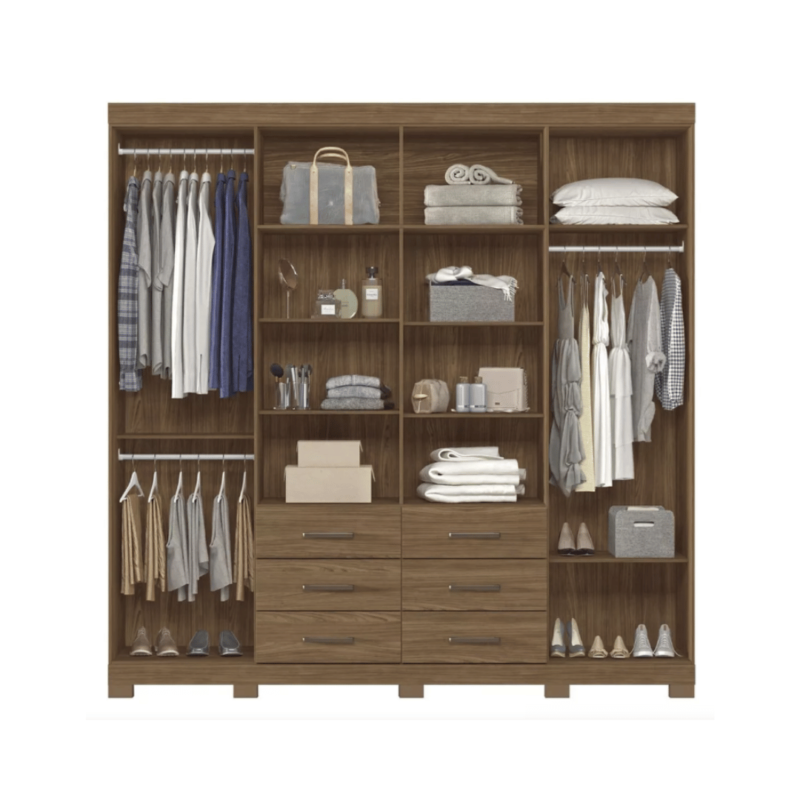 Image of the Woodburn 8 Door and 6 Drawers Wardrobe, featuring a modern design and ample storage space.