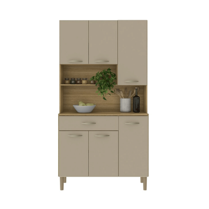 Arli Kitchen Cabinet - Contemporary Design, Spacious Storage, and Durable Construction for an Organized Kitchen Environment.