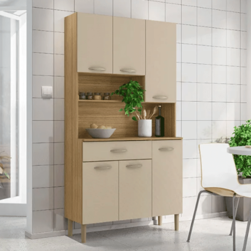 Arli Kitchen Cabinet - Contemporary Design, Spacious Storage, and Durable Construction for an Organized Kitchen Environment.