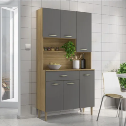 Arli Kitchen Cabinet - Contemporary Design, Spacious Storage, and Durable Construction for an Organized Kitchen Environment.