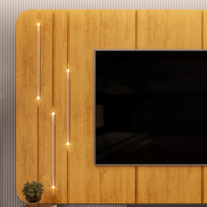 Celina TV Wall Panel + Rack with LED - Modern Design, Ample Storage, and Enhanced Viewing Experience for Stylish Home Entertainment.