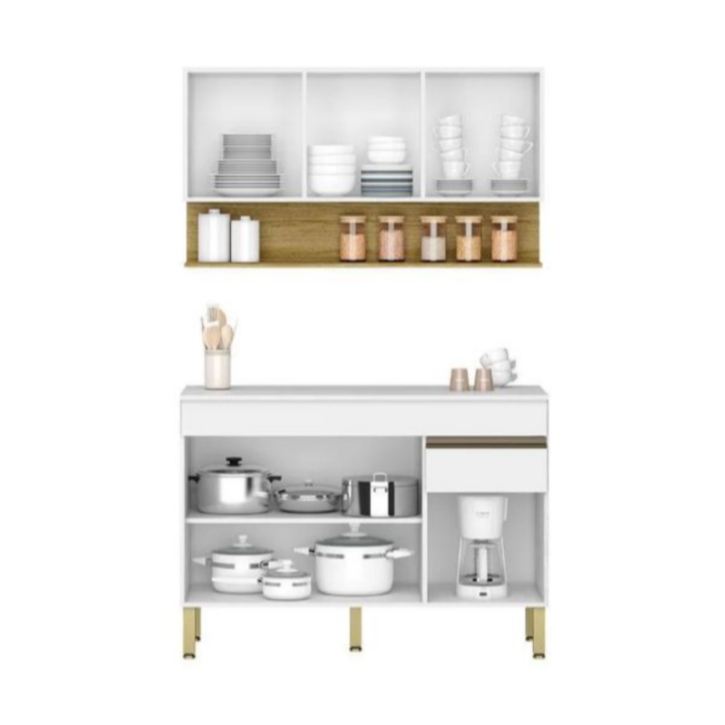 Corridon Kitchen Cabinet - Contemporary Design, Ample Storage, and Durable Construction for an Organized Kitchen Environment.