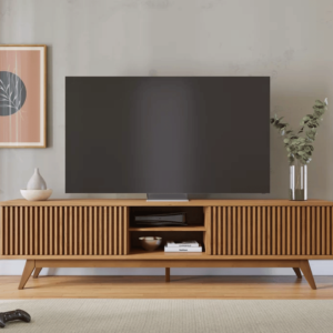 Fortez TV Stand: Sleek Design, Ample Storage, and Integrated Cable Management for a Stylish and Functional Entertainment Space.