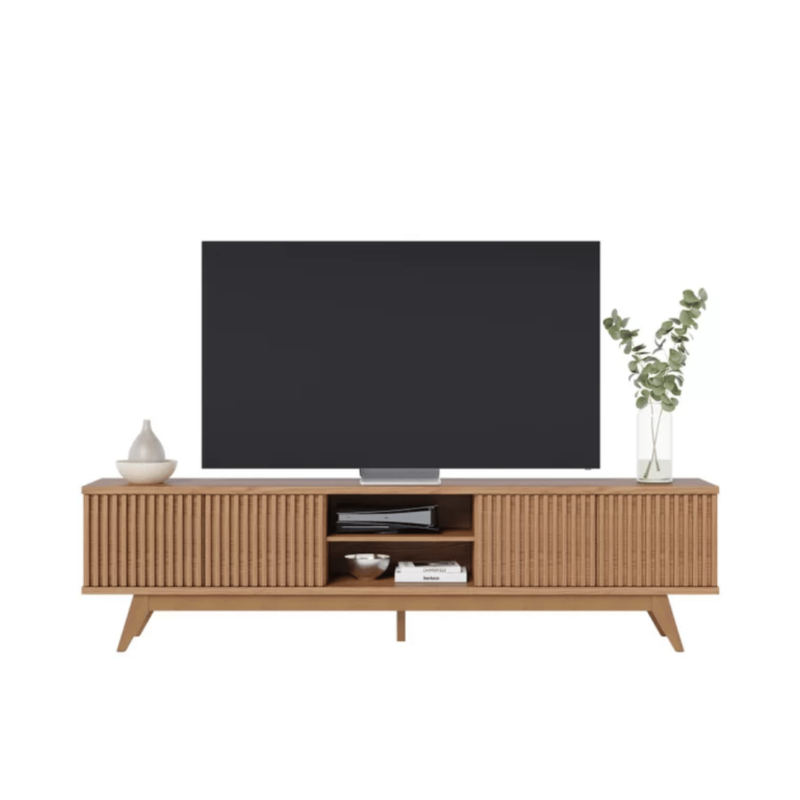 Fortez TV Stand: Sleek Design, Ample Storage, and Integrated Cable Management for a Stylish and Functional Entertainment Space.