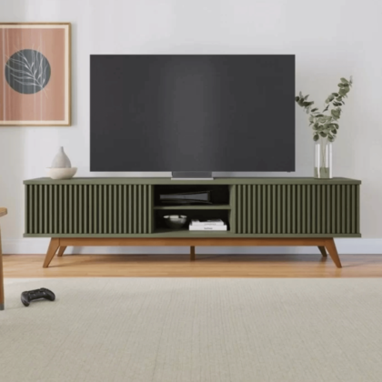 Fortez TV Stand: Sleek Design, Ample Storage, and Integrated Cable Management for a Stylish and Functional Entertainment Space.