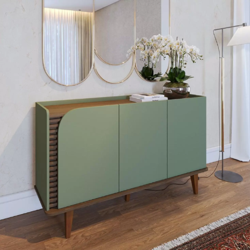 Jarrel Buffet Cabinet: Modern Design with Ample Storage for Dining Room Elegance.