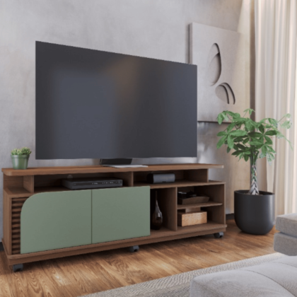 Jarrel TV Rack: Sleek Design, Ample Storage, and Integrated Cable Management for a Stylish and Functional Entertainment Space.