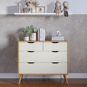 Moana Dresser - Chest Drawer: Modern Design, Spacious Storage, and Durable Construction for an Elegant Bedroom.