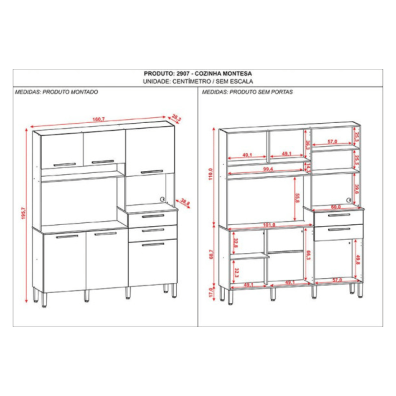 Montes Kitchen Cabinet - Contemporary Design, Ample Storage, and Durable Construction for a Modern Kitchen Setting.