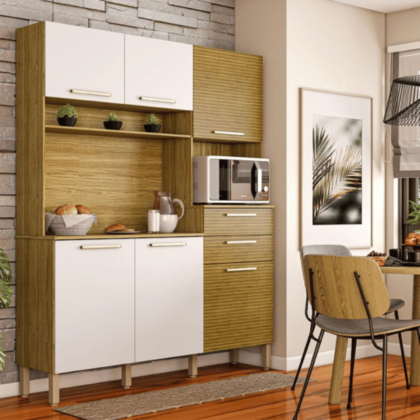 Montes Kitchen Cabinet - Contemporary Design, Ample Storage, and Durable Construction for a Modern Kitchen Setting.