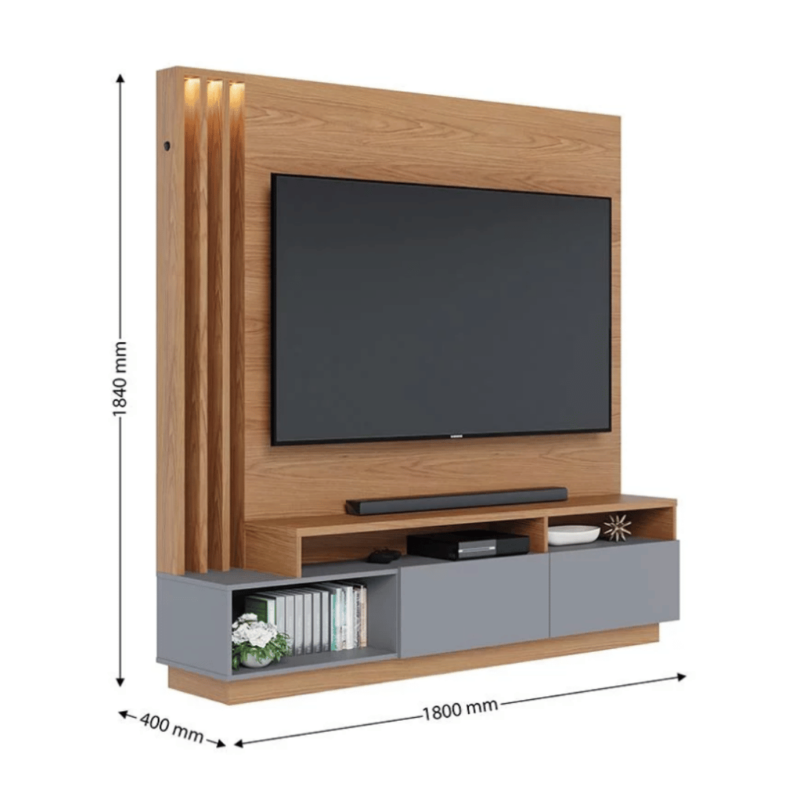 Paraguay TV Home Theater with LED: Sleek Design, Ample Storage, and Adjustable LED Lighting for a Stylish and Functional Entertainment Space.