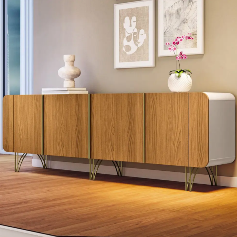 Salome Sideboard - Buffet Table: Elegant Design with Ample Storage for Dining Room Sophistication.