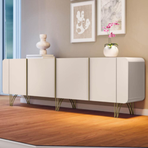 Salome Sideboard - Buffet Table: Elegant Design with Ample Storage for Dining Room Sophistication.