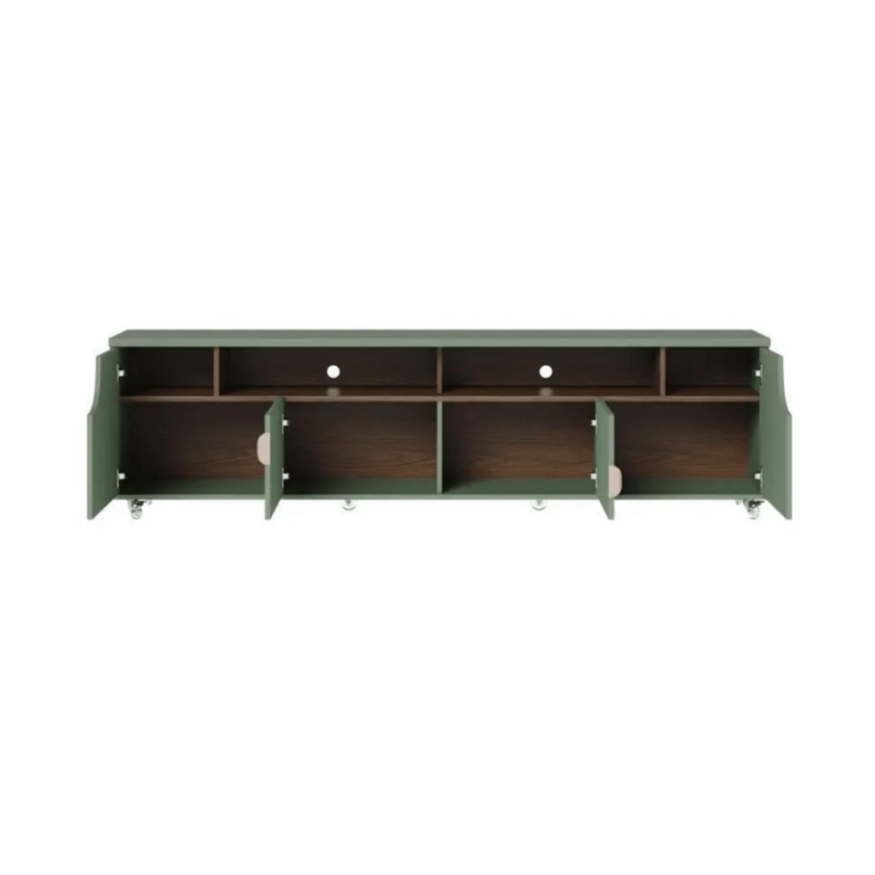 Thira TV Stand: Modern Design, Ample Storage, and Durable Construction for an Elegant Living Room.