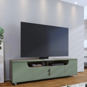 Thira TV Stand: Modern Design, Ample Storage, and Durable Construction for an Elegant Living Room.