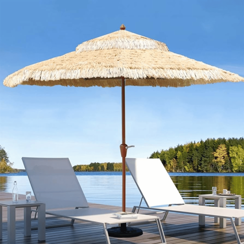 Tiki Parasol - Tropical Design and Ample Shade for Outdoor Comfort