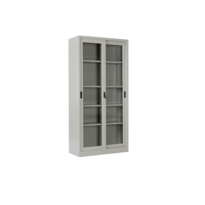 Cupboard with Glass Sliding Door - Stylish, spacious, and durable office storage cabinet from Empty Space.